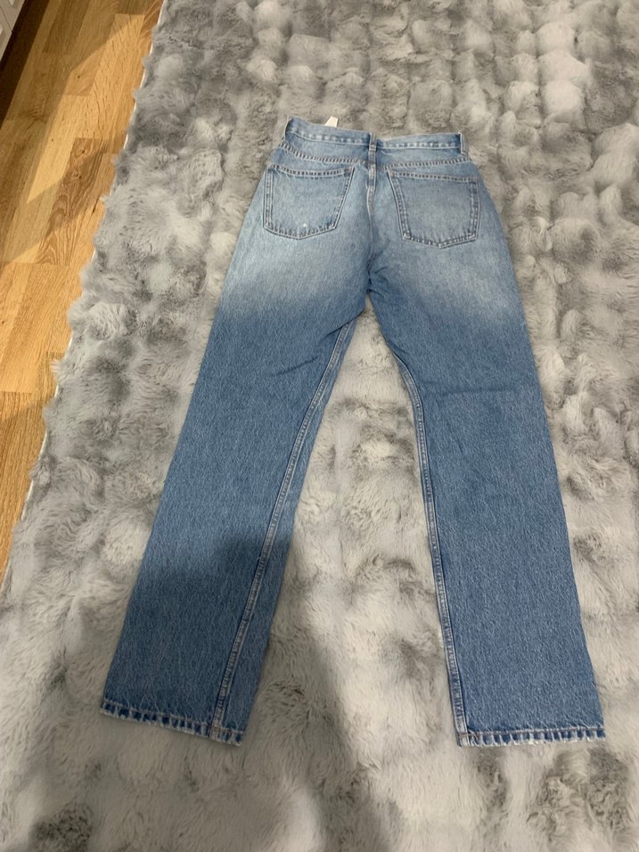 Gri Bağlama Desenli Kadın Kot Pantolon - Görsel 2