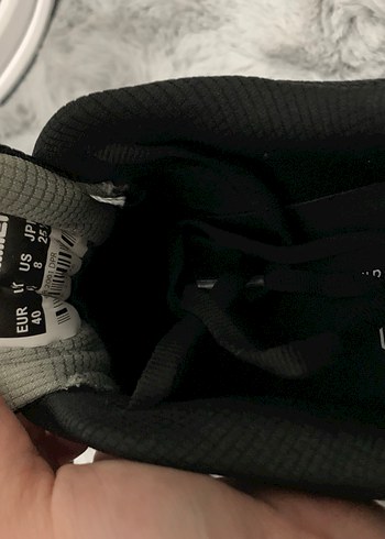 Siyah Gri Zebra Desenli Bağcıklı Kadın Spor Ayakkabı - Görsel 5