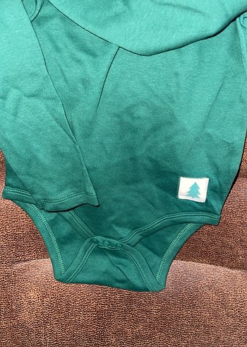 Yeşil Uzun Kollu Bebek Body - Görsel 2