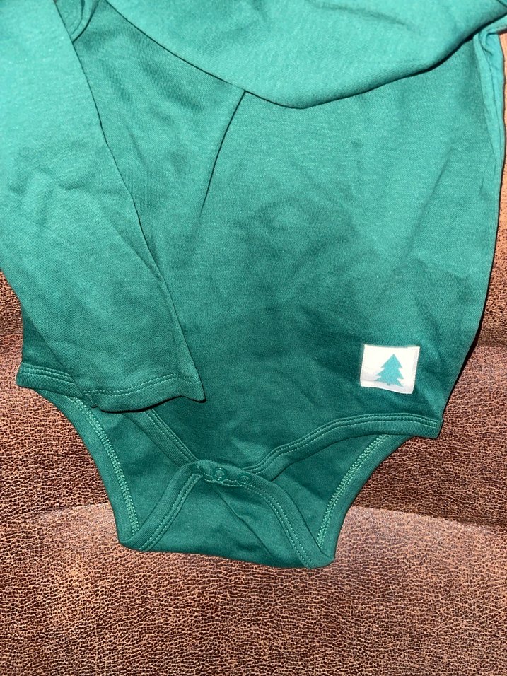 Yeşil Uzun Kollu Bebek Body - Görsel 2