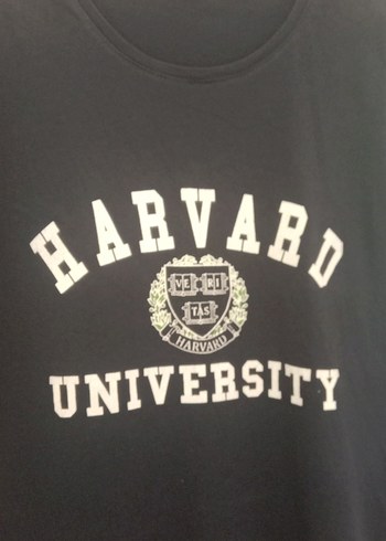 Diğer Lacivert Pamuklu Tişört Harvard Baskılı