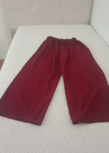 Bordo Midi Kadın Kumaş Pantolon