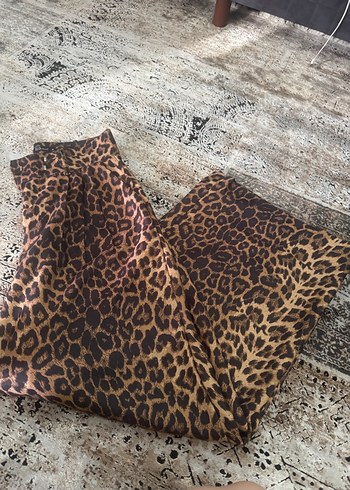 Leopar Desenli plazzo pantolon