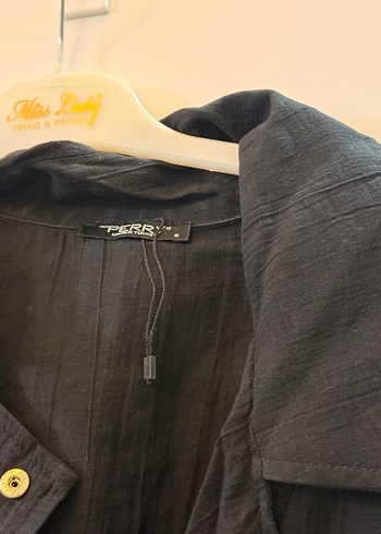 Siyah Keten Kadın Uzun Tulum - Görsel 4