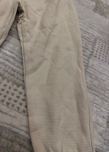 Bej kız Çocuk Bol Kesim Keten Pantolon - Görsel 2