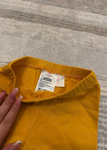 Sarı Düz Kız Tayt - Görsel 2