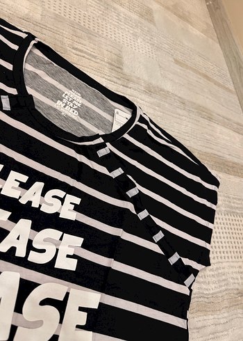 Çizgili Siyah elbise  Gecelik - Görsel 4