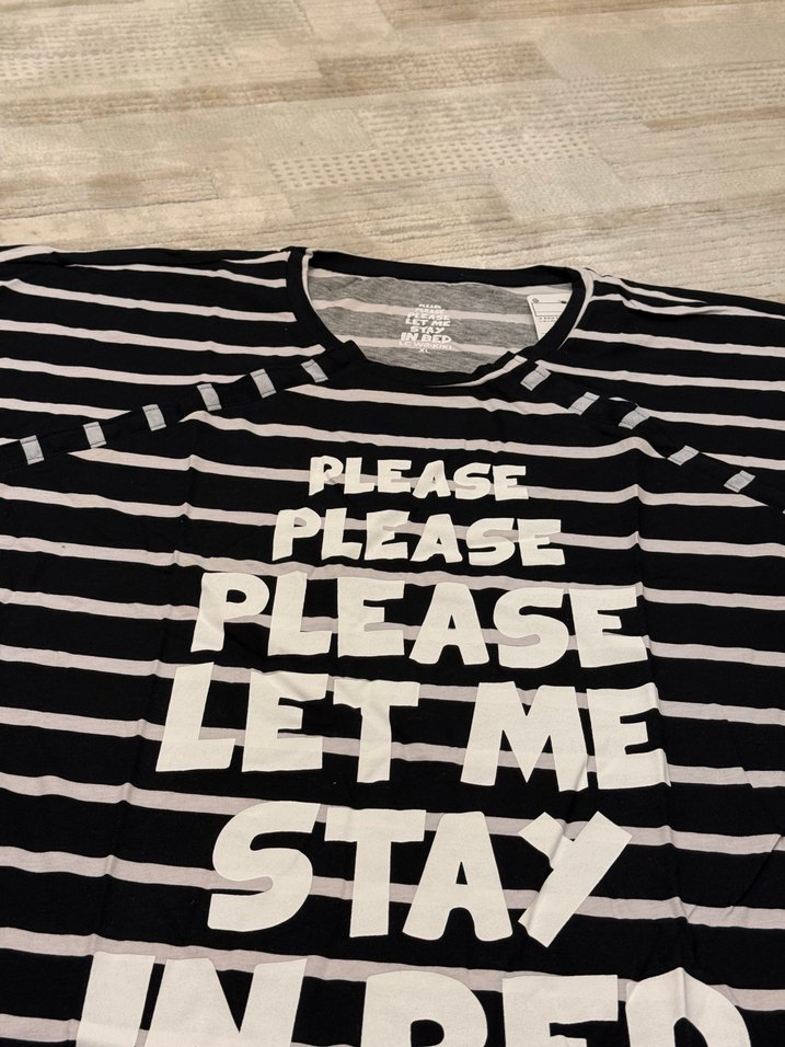 Çizgili Siyah elbise  Gecelik - Görsel 3