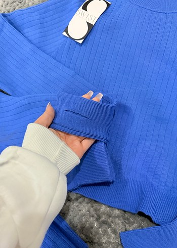 SWİSTMavi Salaş Kadın triko takım - Görsel 4