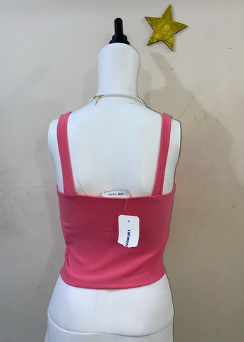 LC Waikiki Pembe Kadın Midi Kolsuz Bluz