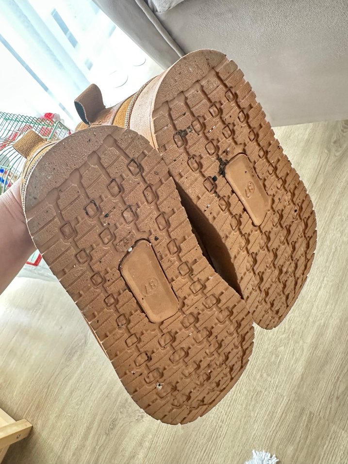 Kürklü Leopar Desenli Kahverengi Süet Kadın Bot - Görsel 4