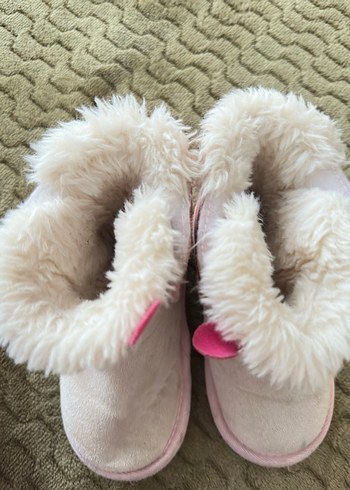 Kız Çocuk Pembe Peluş Bot - Görsel 5