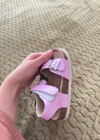 Pembe Tokalı Kız Sandalet - Görsel 4