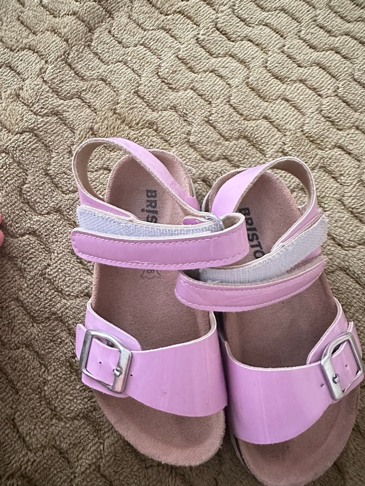 Pembe Tokalı Kız Sandalet - Görsel 5