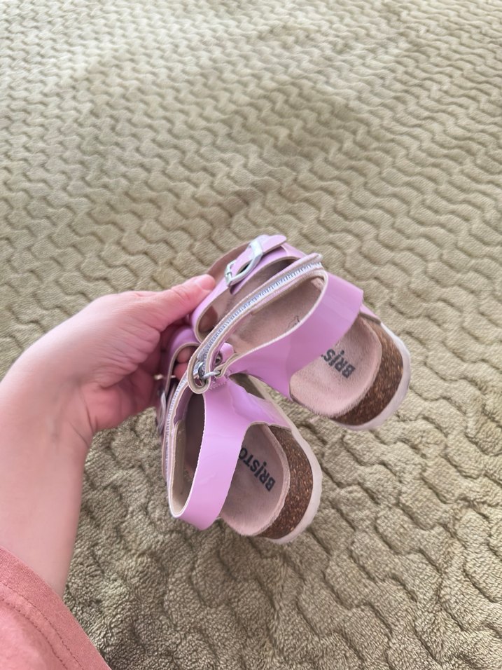 Pembe Tokalı Kız Sandalet - Görsel 3