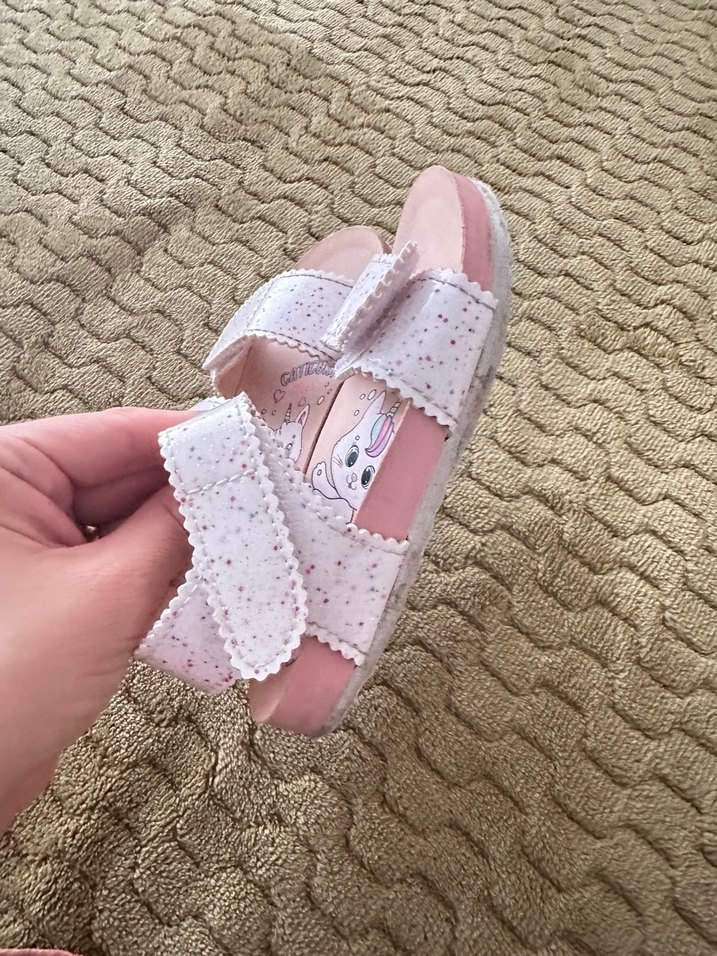 Kız Çocuk Pembe Cırt Cırtlı Sandalet - Görsel 3