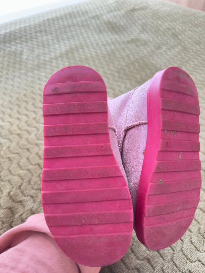 Kız Çocuk Pembe Nakışlı Peluş Botlar - Görsel 2