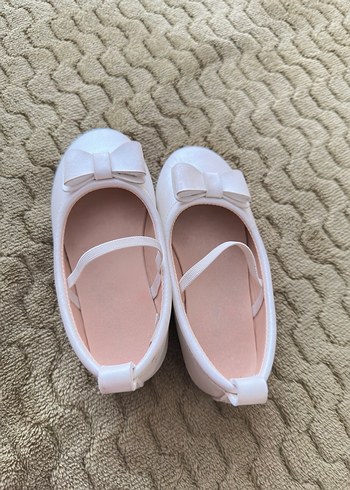 Kız Çocuk Beyaz Fiyonk Detaylı Babet - Görsel 2