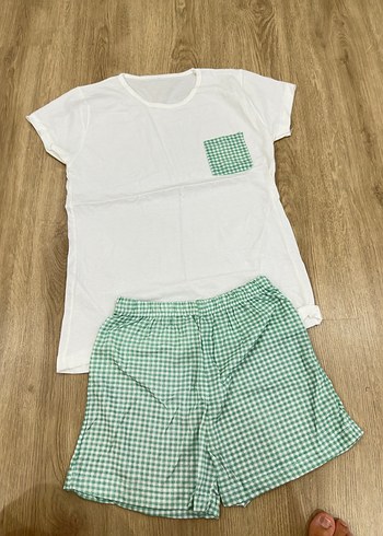 Beyaz Kısa Kollu Erkek Pijama Takımı - Görsel 3