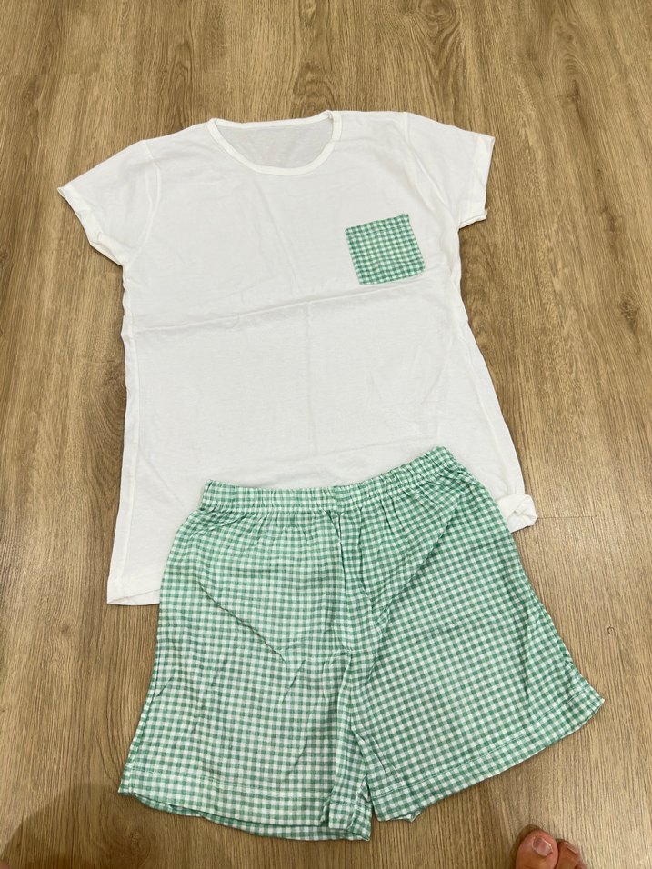 Beyaz Kısa Kollu Erkek Pijama Takımı - Görsel 3