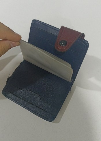 Koyu Mavi Minimalist Erkek Cüzdanı - Görsel 3