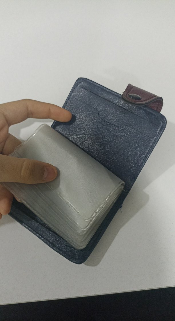 Koyu Mavi Minimalist Erkek Cüzdanı - Görsel 2