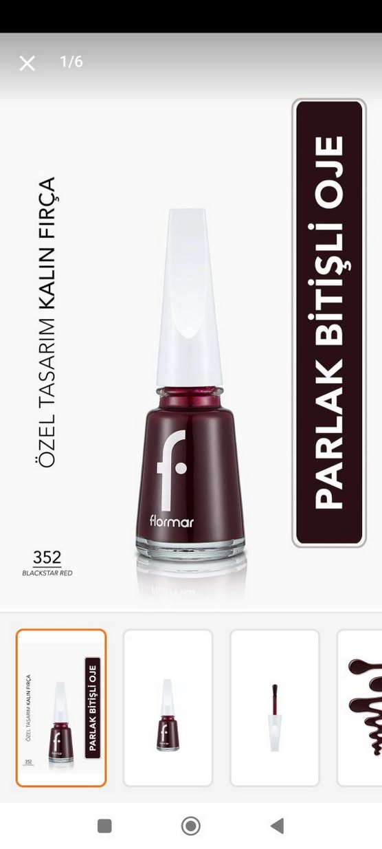 Flormar Bordo Oje 352 Blackstar Red - Görsel 2