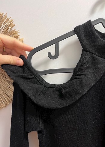 Fırfırlı Siyah Yüksek Yaka Kadın Bluz - Görsel 7