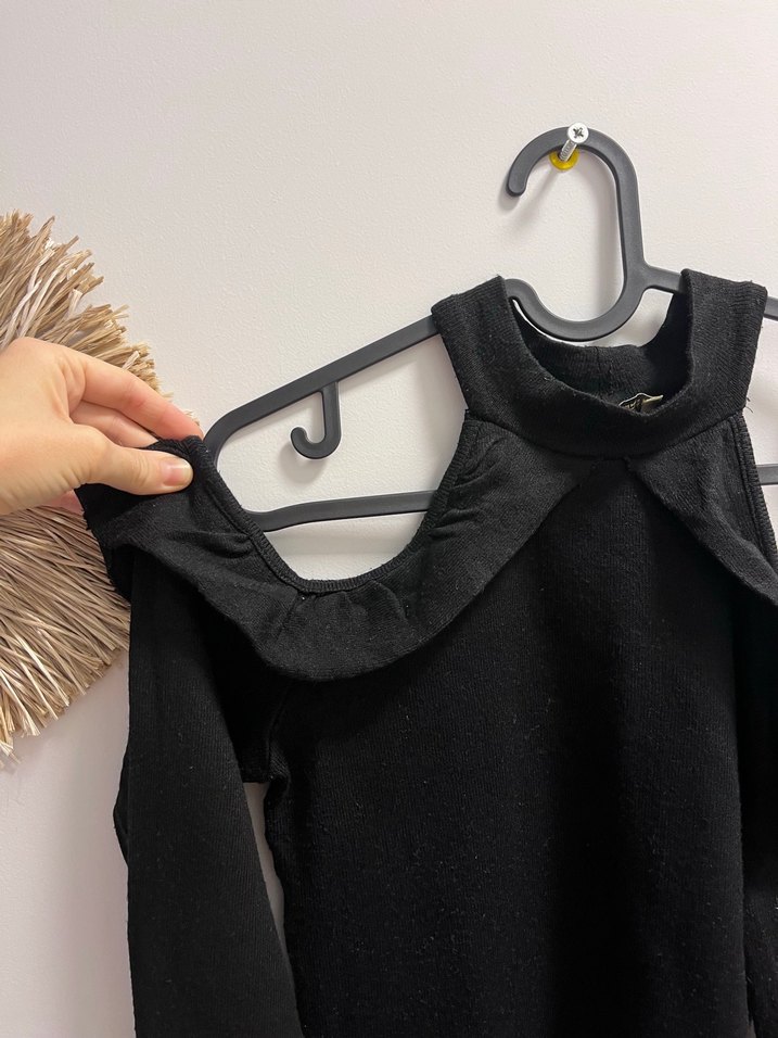 Fırfırlı Siyah Yüksek Yaka Kadın Bluz - Görsel 5