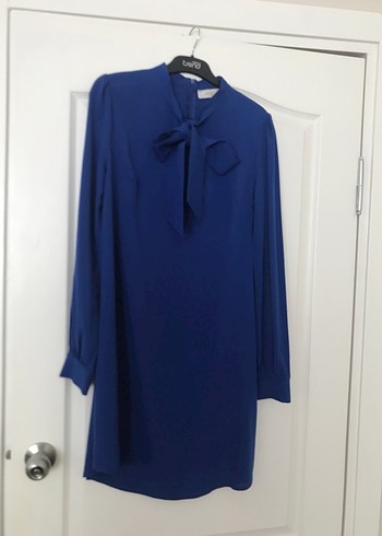 Uzun Kollu Mavi Kadın Tunik - Görsel 2