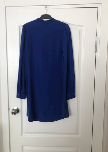 Uzun Kollu Mavi Kadın Tunik - Görsel 4