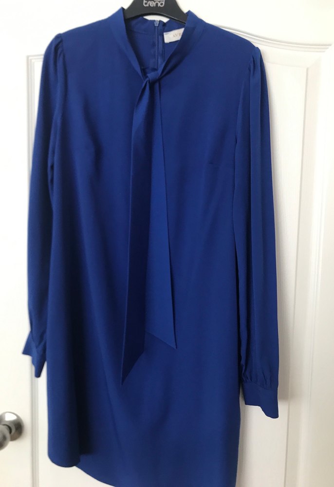 Uzun Kollu Mavi Kadın Tunik - Görsel 3