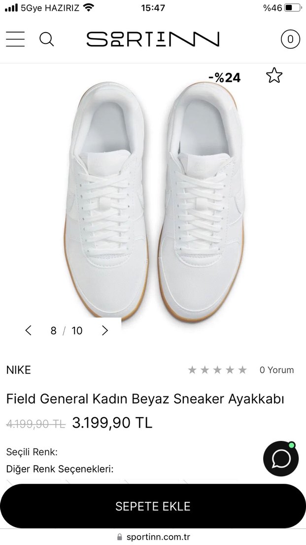 Nike Beyaz Kadın Spor Ayakkabı - Görsel 2