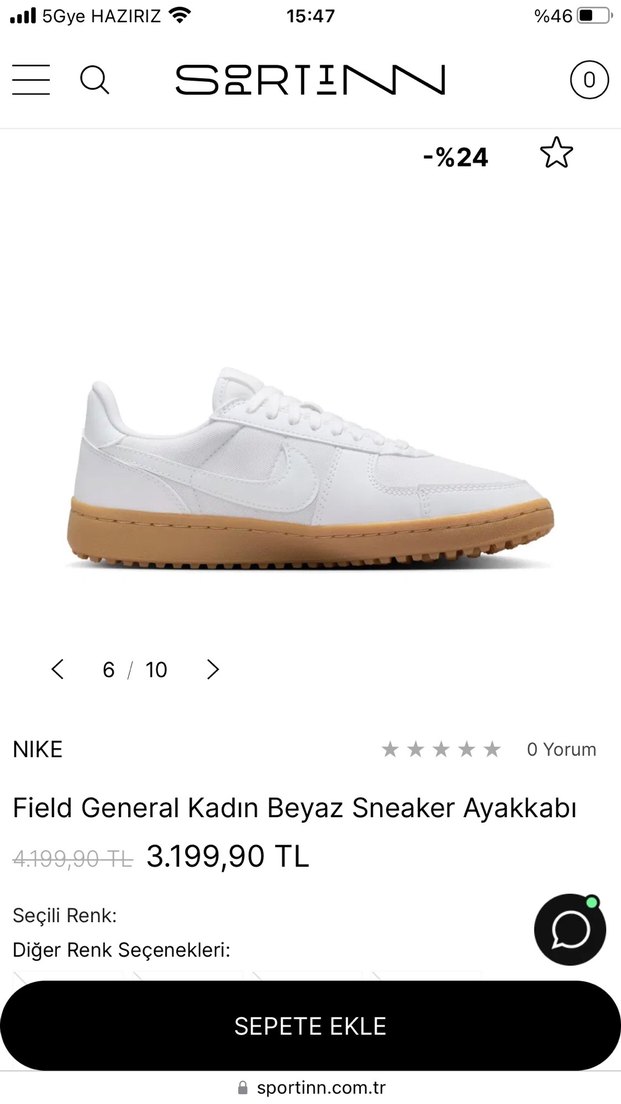 Nike Beyaz Kadın Spor Ayakkabı - Görsel 4