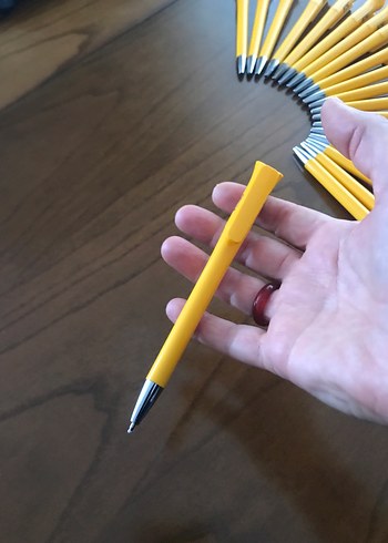 Sarı Renkli Promosyon Tükenmez Kalemi - Görsel 5