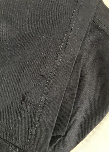 m Beden Siyah Kısa Kollu Crop Top