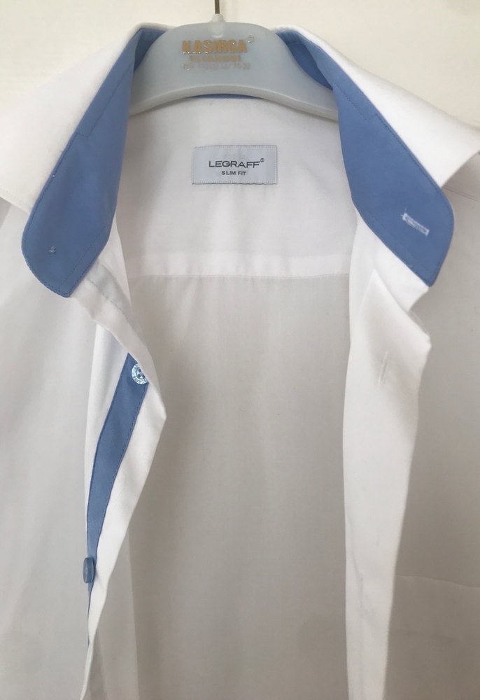 Erkek Beyaz Kısa Kollu Pamuklu Gömlek - Görsel 3