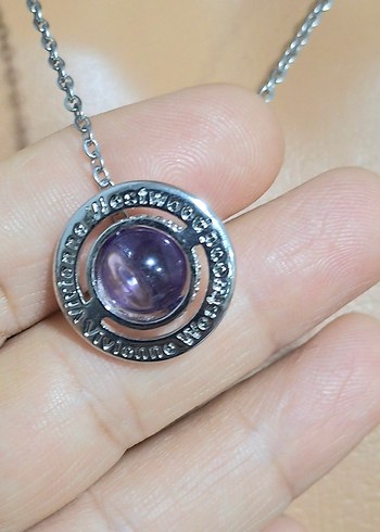 Vivienne Westwood Mor satürn kolye - Görsel 3