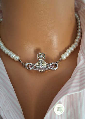 VİVİENNE WESTWOOD İNCİLİ SATÜRN KOLYE - Görsel 3