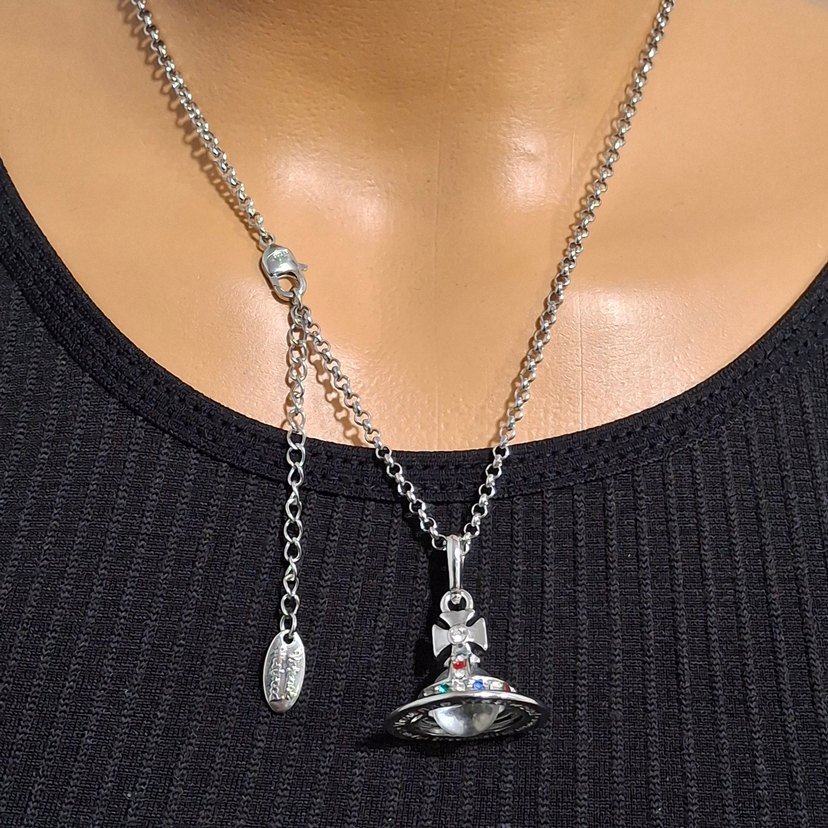 Vivienne Westwood 2.4 Orb satürn kolye - Görsel 2