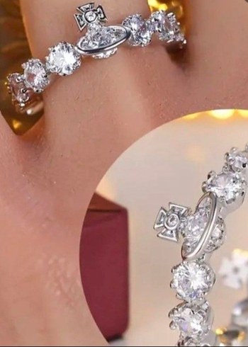 18k Taşlı Satürn yüzük - Görsel 2