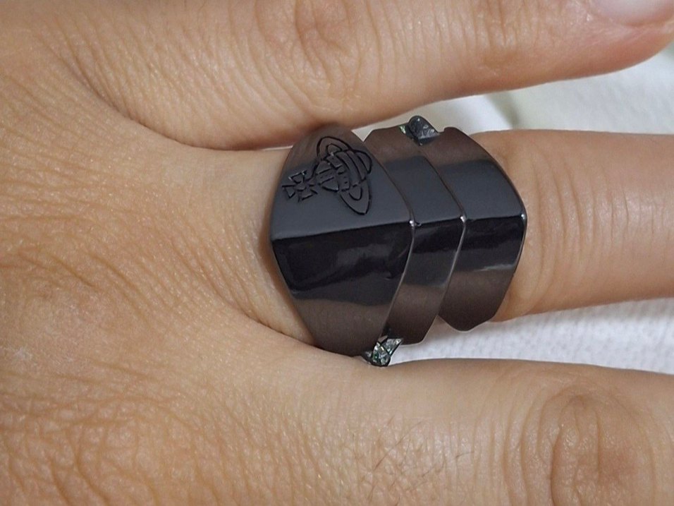 3 katmanlı zırh Unisex Satürn yüzük - Görsel 3