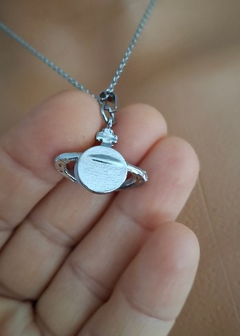 Vivienne Westwood Çelik satürn kolye - Görsel 4