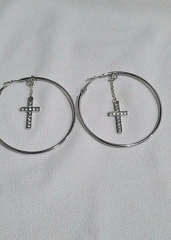 Yuvarlak Haçlı küpeler - Görsel 2