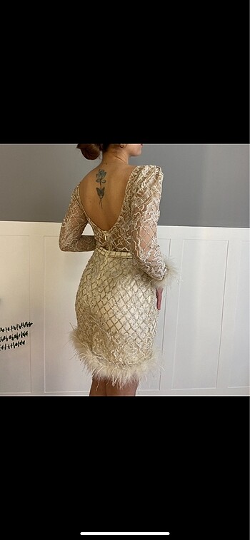 İlmio kısa tüylü elbise - Görsel 8