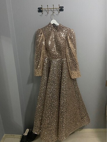 Özel dikim tesettür elbise - Görsel 4