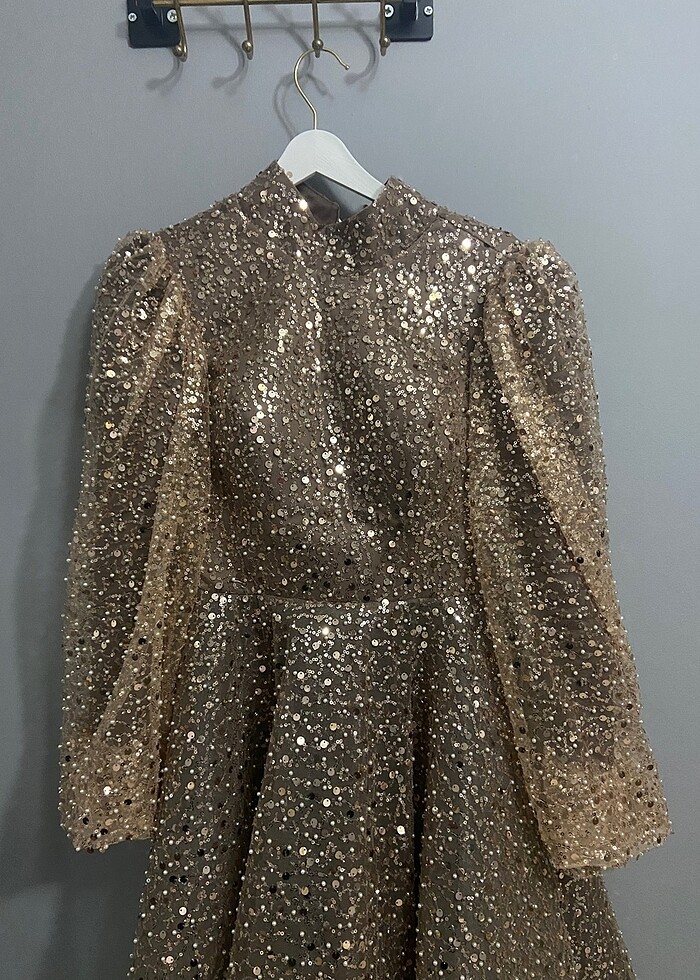 Özel dikim tesettür elbise - Görsel 3