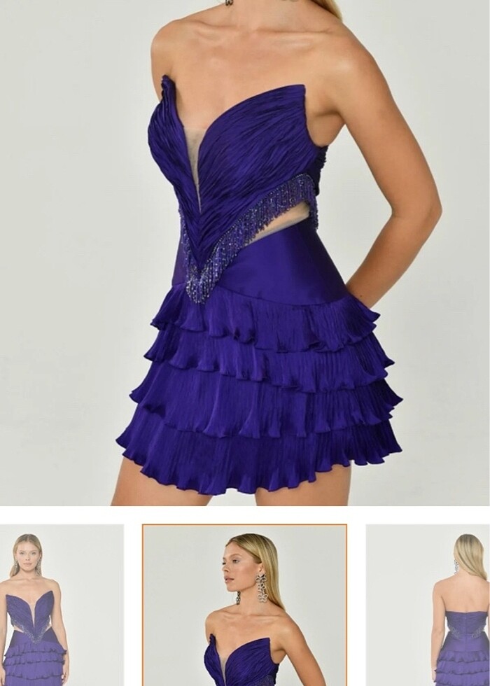 Alfabeta mor elbise - Görsel 3