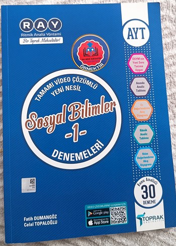 AYT Sosyal Bilimler 1 Denemeleri Kitabı