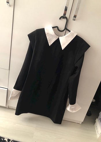 Gömlek Detaylı Kumaş Elbise - Görsel 4